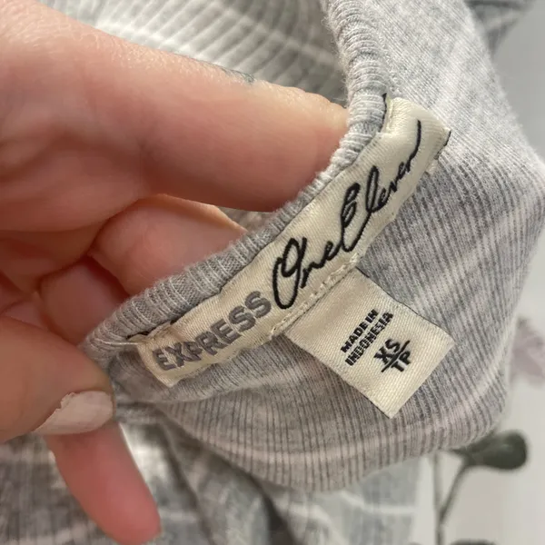 Grey & White Striped Bodysuit - Image 4