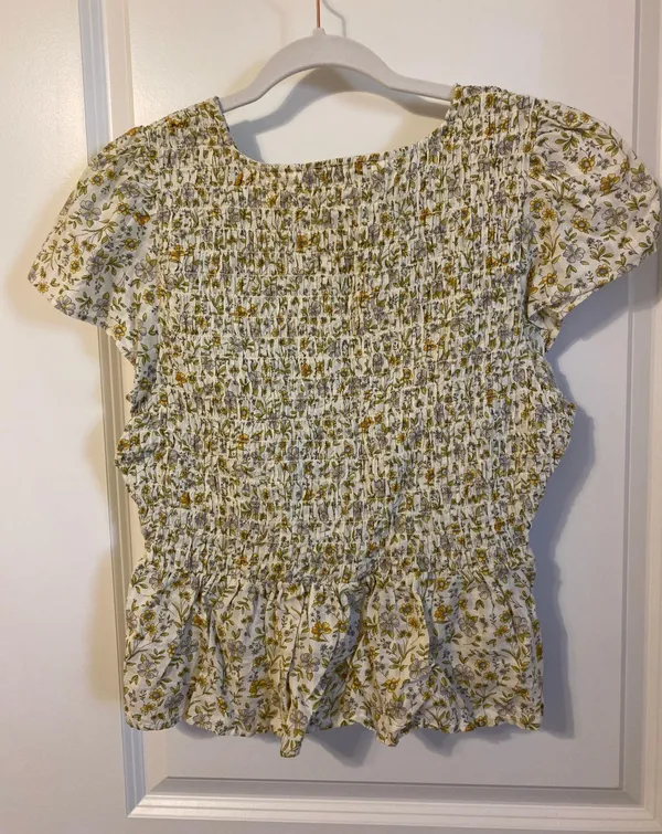 Smocked Floral Blouse - Image 2