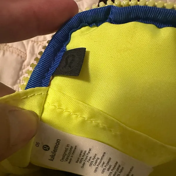 lululemon athletica Blue and Brown Crossbody Bag with Yellow Accents - Image 3