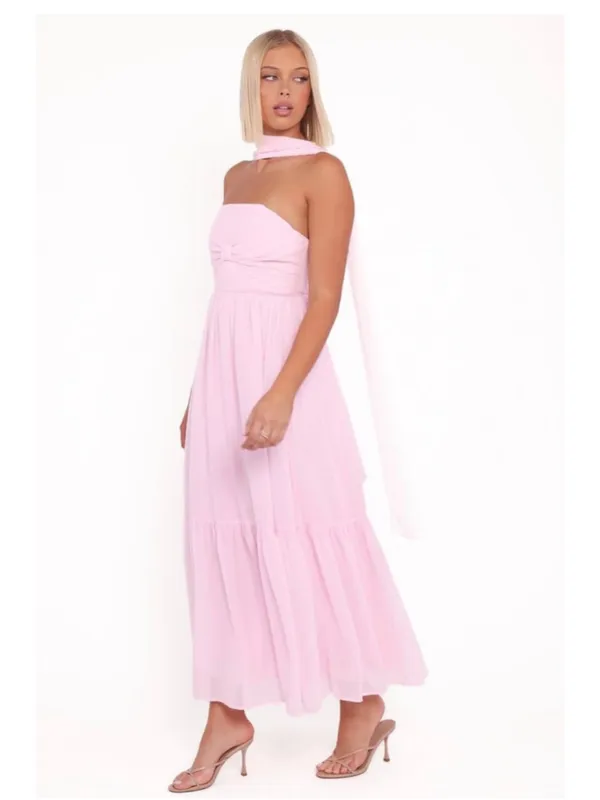 NEW Petal & Pup Celestria-Maxi-Dress-Pink 4 $99 NO SCARF - Image 4