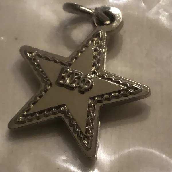 Beta Sigma Phi Girl of the Year Vintage Silver Star Charm - Image 3