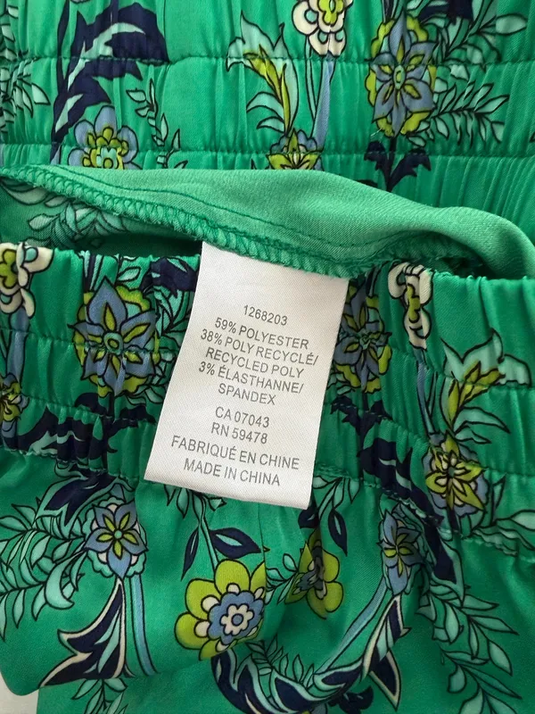 Rachel Zoe Green Floral Wide Leg Pants - Image 4
