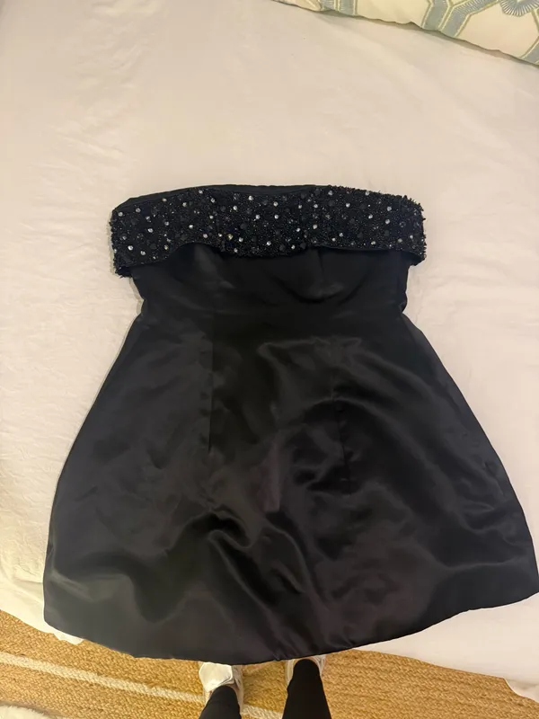 Lovers + Friends Audrey Embellished Mini Dress in Black - Image 2