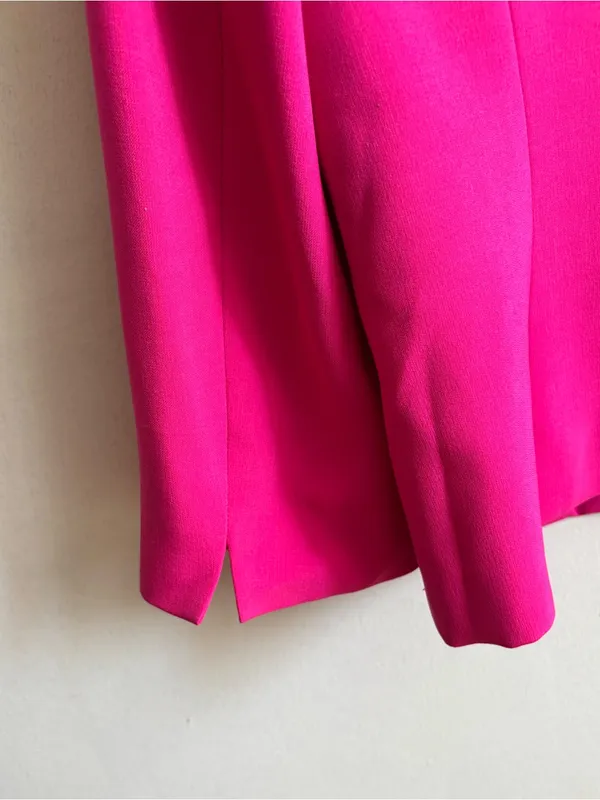 Evan Picone Black Label Hot Pink Women’s Open-Front Blazer Size 16 - Image 7