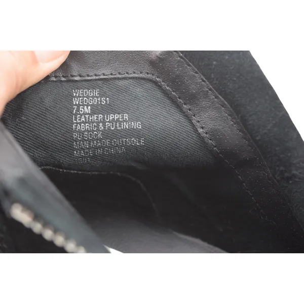 Steve Madden Black Suede‎ Leather Wedgie Hidden Wedge Zip Up Ankle Boots - Image 7