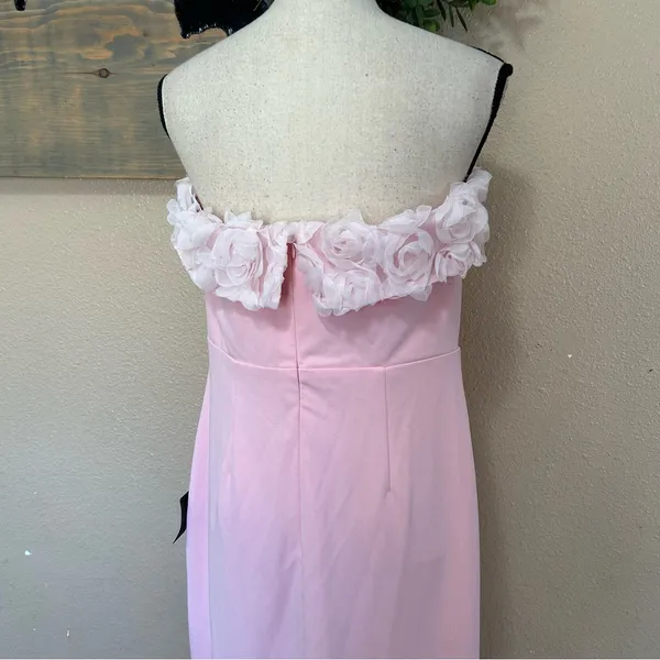 Lulus Fiore Light Pink 3D Rosette Strapless Maxi Dress - Image 7