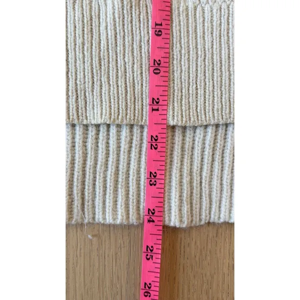 Madewell Women's Cable Knit Turtleneck Sweater Wool Blend Classic Size S - Image 4