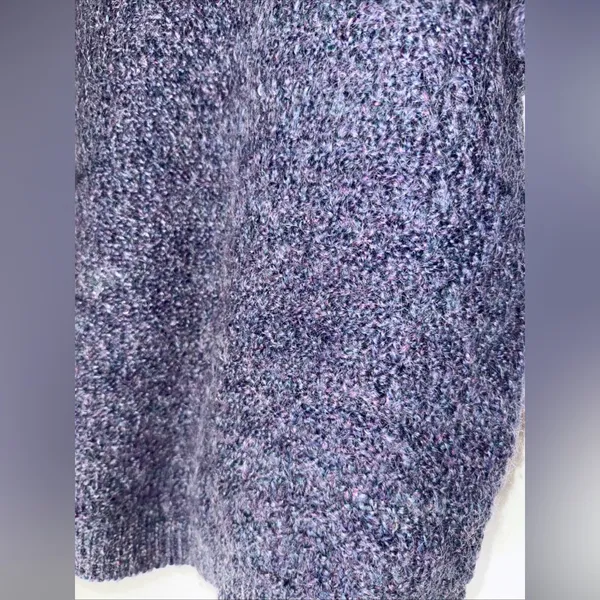 alps fine‎ womens apparel Purple Blue Mohair Blend 3/4 Sleeve Sweater Medium - Image 4