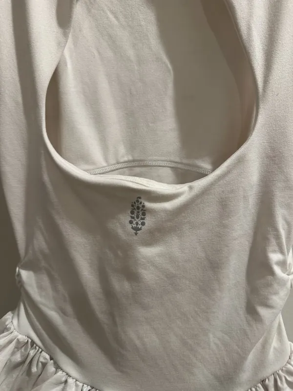 FREE PEOPLE Movement Field Day Crew Neck Sleeveless Drop Waist Skortsie in White - Image 8