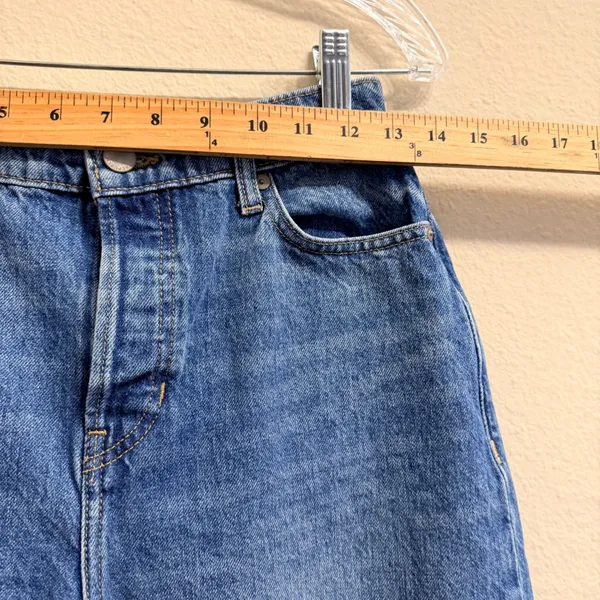 Banana Republic Ultra High Rise Barrel Leg Jeans Womens 27 Blue Denim 100% Cotto - Image 13
