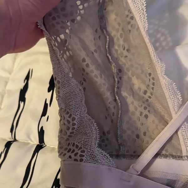Victorias Secret Lace Animal Print Bodysuit in Light Pink - Image 6