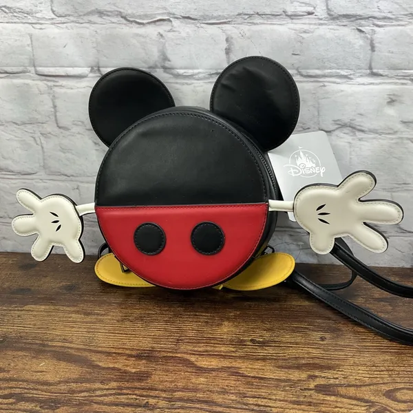 Disney Store New Mickey Mouse Ears, Feet & Hands Backpack Crossbody Bag W Wallet - Image 2