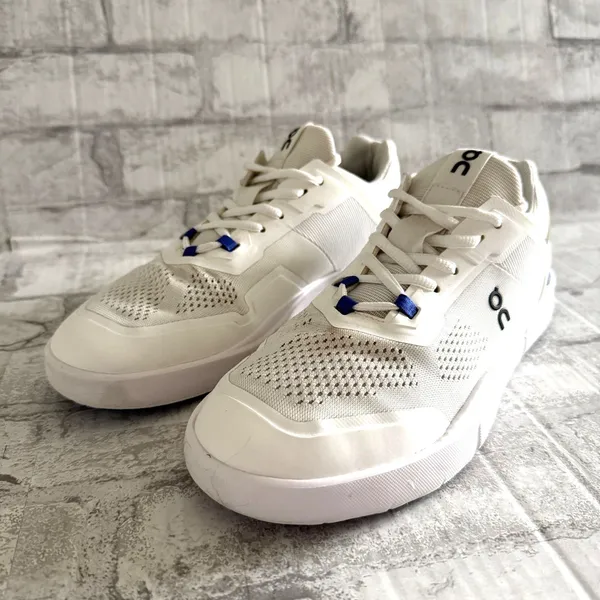 On Cloud The Roger Spin White Indigo Mesh CloudTec Speedboard Tennis Athletic Sneaker - Image 2