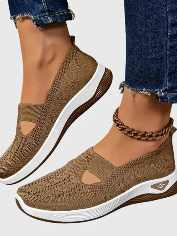 Breathable Knit Walking Sneakers – Lightweight Slip-On Comfort Shoes - Image 6