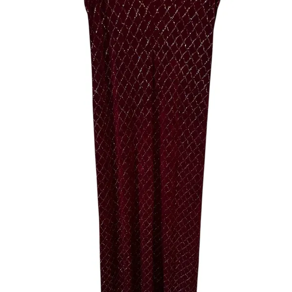 Vintage All That Jazz Glittery Maxi Dress Liquid Knit Whimsygoth Evening Party - Image 7