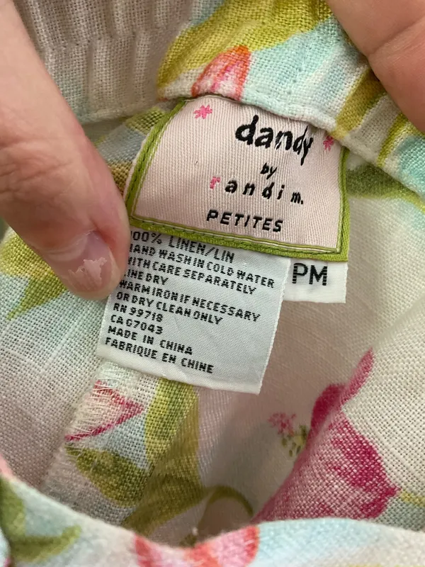 Dandy Worldwide Linen tropical capri pants Hawaiian pockets - Image 8