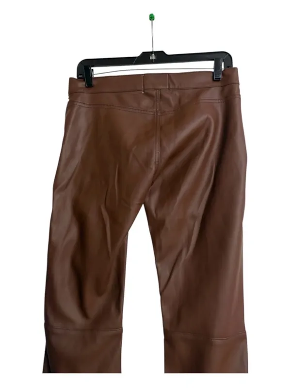 Revice Brown Faux Leather Flare Pant - Image 8