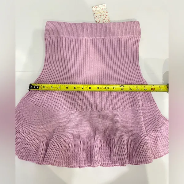 Free People Purple Ribbed Mini Skirt Women’s XS Boho Coquette - Image 5