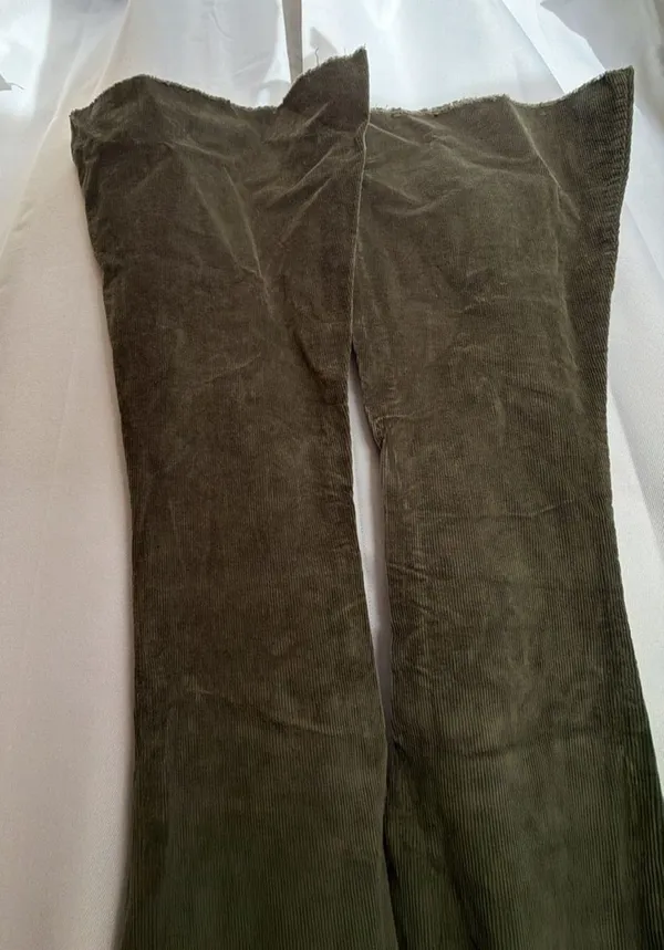 Altar'd State Corduroy Flare Pants Size 25 Olive Green - Image 7