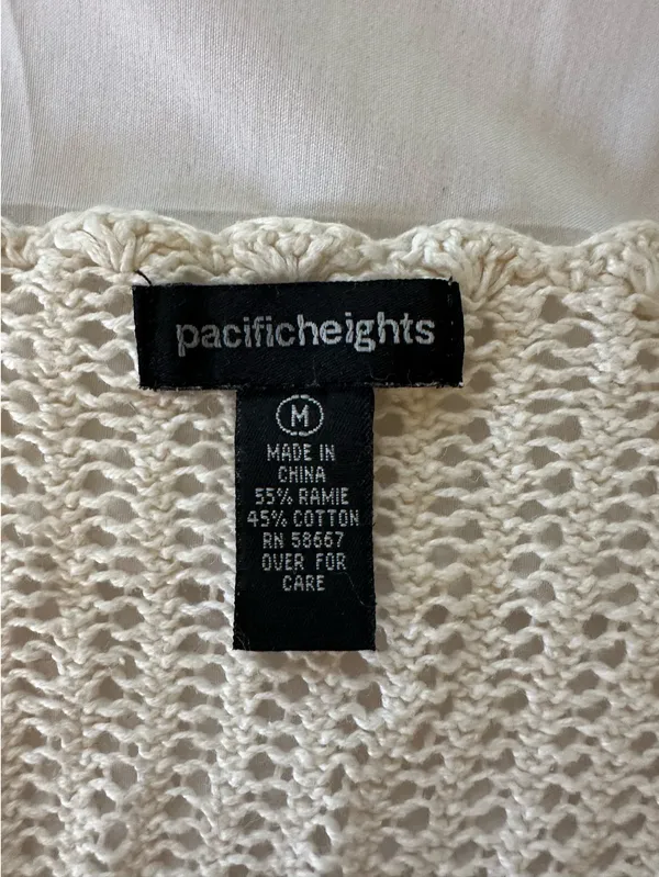 Knitted Beach Vest White Size M - Image 2