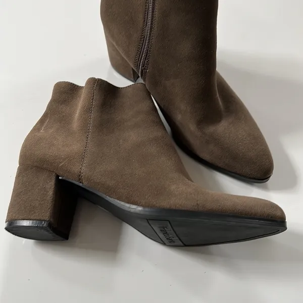 Franco Sarto Womens Casual Leather Ankle Boots Brown Booties Size 6M - Image 3