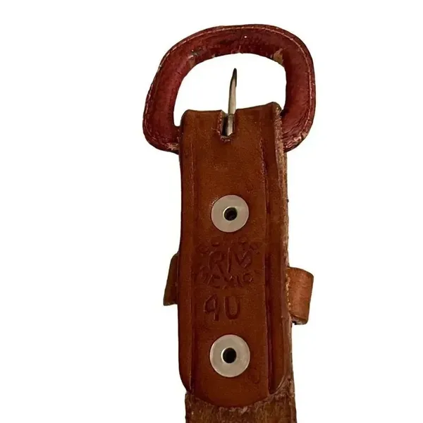 Brown Leather Weaved Western Bohemian Buckle One Size - Image 12