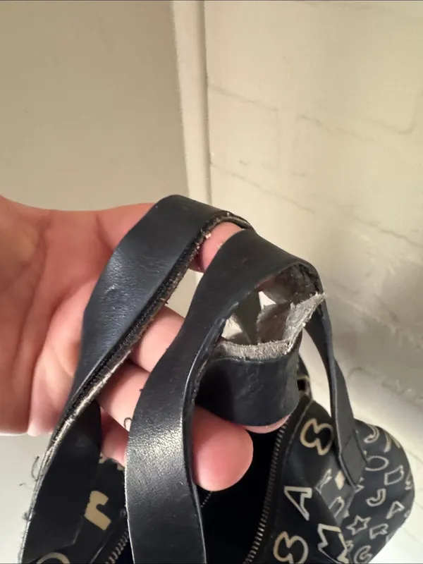 Marc by Marc Jacob’s purse tote duffle Y2K alphabet black cream - Image 2