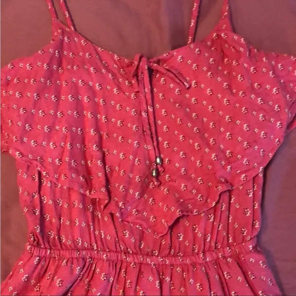 American Eagle OPEN BACK PINK FLORAL DRESS - Image 2