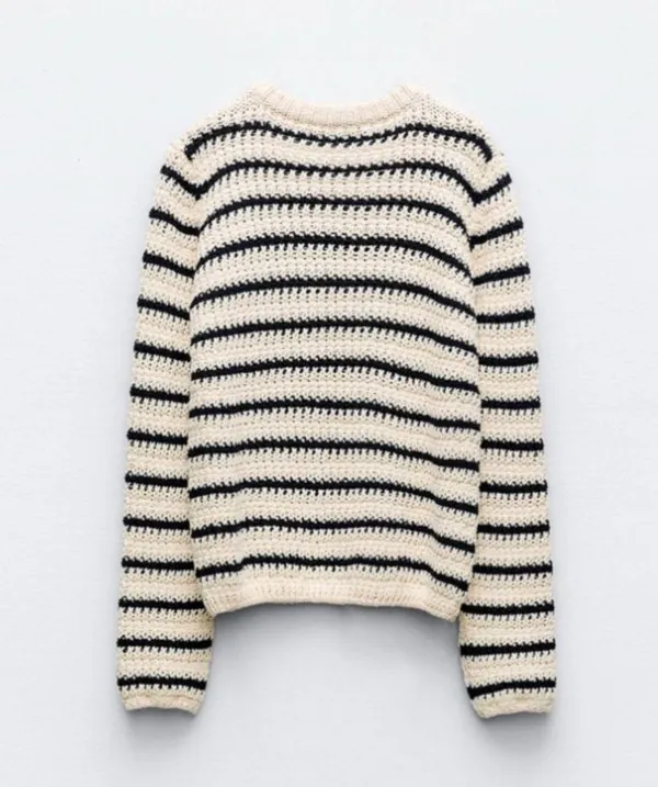 STRIPED KNIT CARDIGAN - Image 4