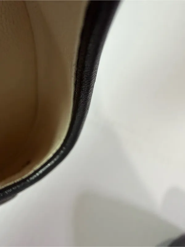 Coach Black Leather Studded Round-Toe Flats measure size 7 - Image 5