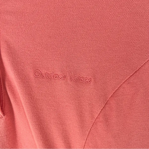 Outdoor Voices Coral Stretch Cotton Short Sleeve Pleated Mini Polo‎ Tennis Dress - Image 5