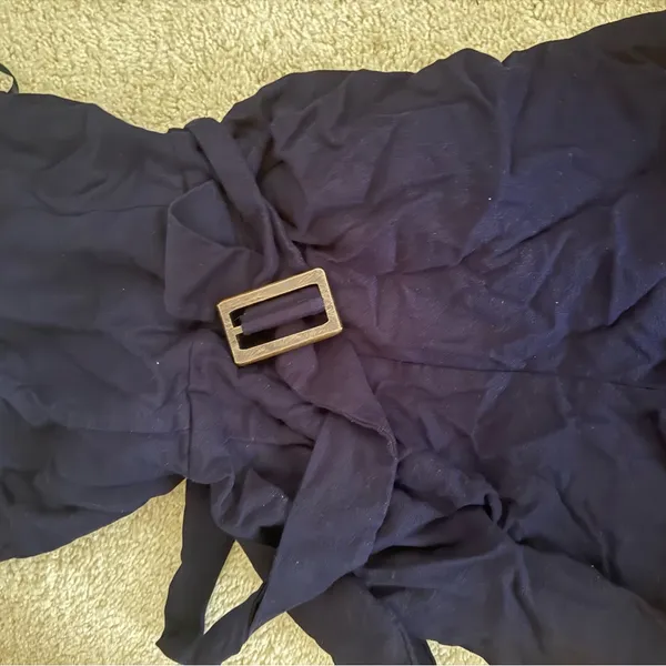 Women's navy blue Strapless Romper - Image 2