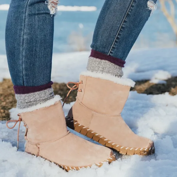 NEW MUK LUKS Flexi Albany Women's Suede Winter Boots Wool Lining - Image 3