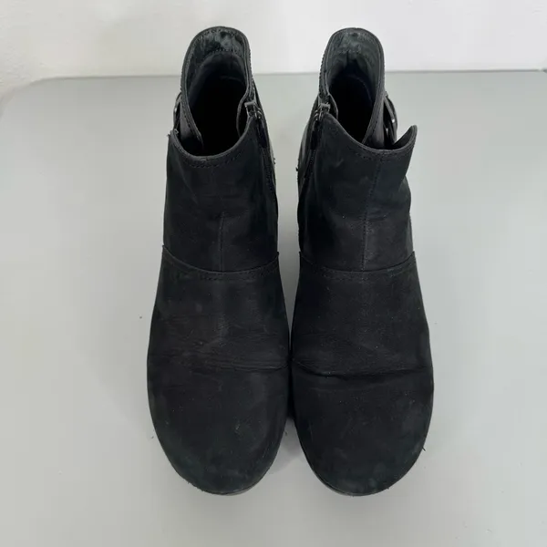 Dansko Black Leather‎ Wedge Heel Ankle Booties Size 42 - Image 2