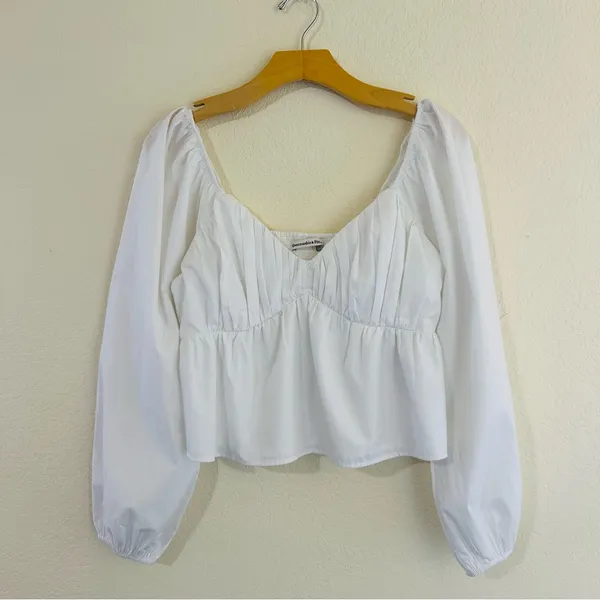 Abercrombie & Fitch Babydoll Poplin Blouse - Image 2