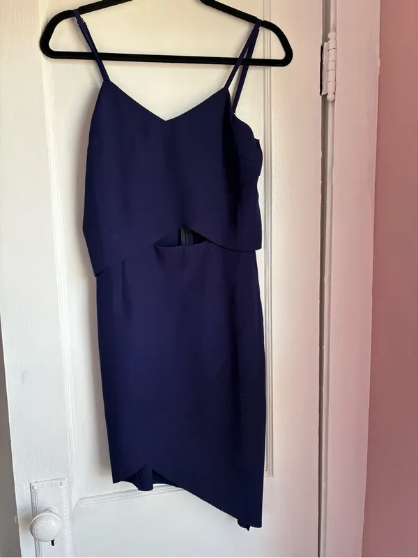 Elliatt x Revolve The Shot Navy Cutout Tulip Mini Dress XS Cocktail Party - Image 3