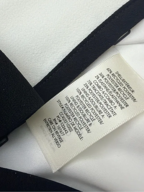 Alice + Olivia White Cropped Blazer with Black Bow Trim - Image 3