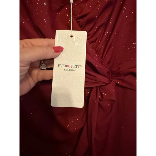 NWT EverPretty Red Sequin Formal Gown - Size 22 - Image 7