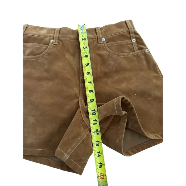 Free People We the Free Tipi Vegan Suede Shorts Dark Honey size 26 - Image 6