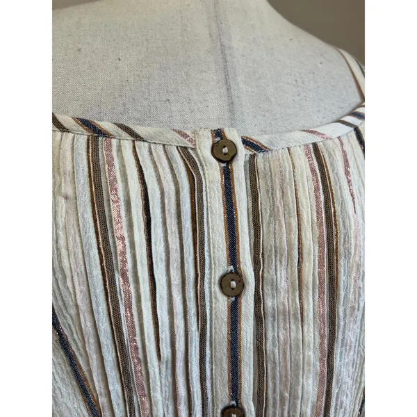 Veronica Beard‎ Michi Metallic Stripe Maxi Dress Elegant Occasion Size Large - Image 6