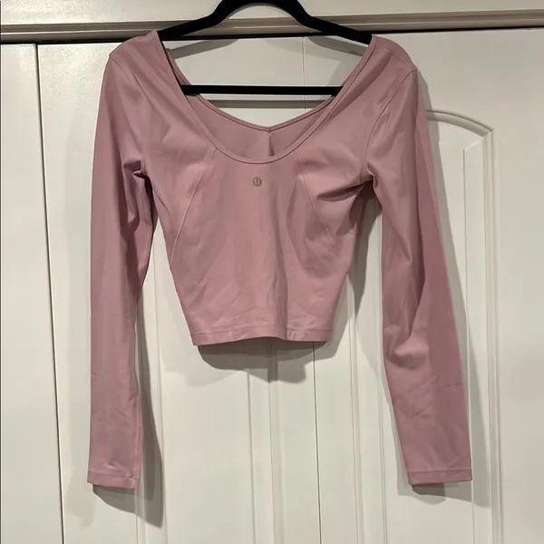 Lululemon align‎ long sleeved cropped workout top small - Image 4