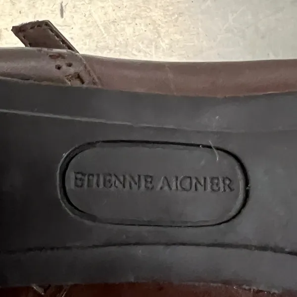 Etienne Aigner Nadine Brown Mary Jane Strap Pump - Size 7 1/2 - VGUC - Image 10