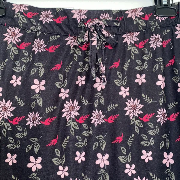 Bongo Pink and Black Floral Maxi Skirt - Image 2