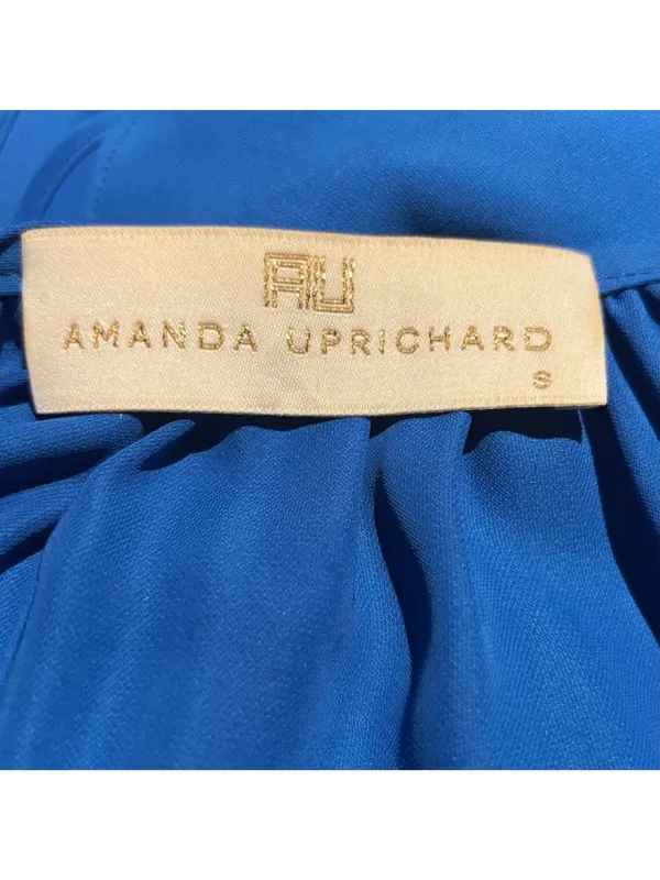Amanda Uprichard Cold Shoulder Mini Dress Size S Royal Blue - Image 5