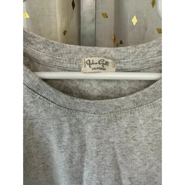 Brandy Melville John Galt 100% Cotton Heather Gray Crewneck Tee T-Shirt One Size - Image 4