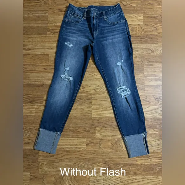 Maurices Distressed Cropped Cuffed Jeans Women’s Size Medium Regular - Image 2