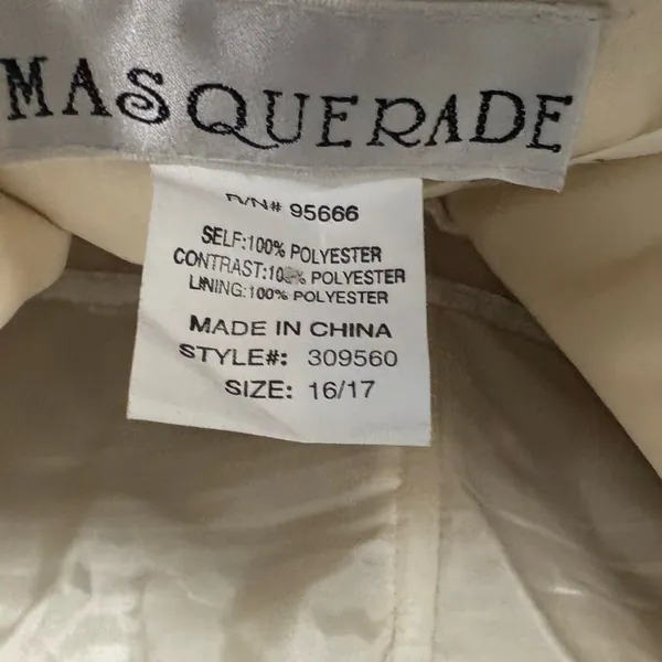 Masquerade White And Black Lace Strapless Dress Size‎ 16/17 - Image 7