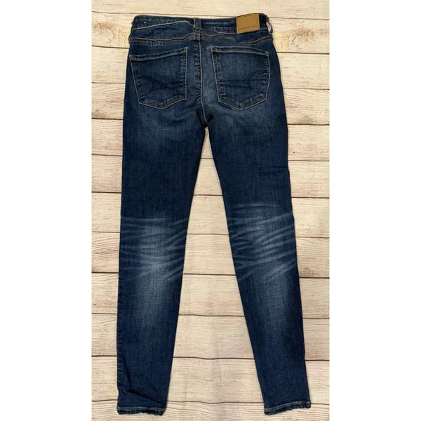 Women’s American Eagle Jeggings Next Level Stretch Distressed Size 0 Short Jeans - Image 3