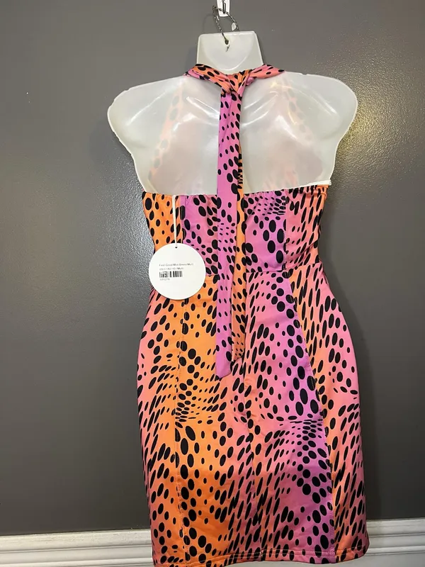 Princess Polly Feel Good Dress Womens 6 Multi Polka Dot Halter Mini Bodycon - Image 6
