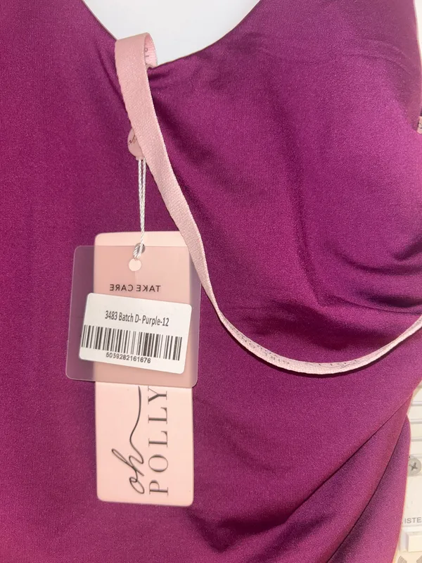 Oh Polly Mini Dress Purple Cut-Out - Image 4